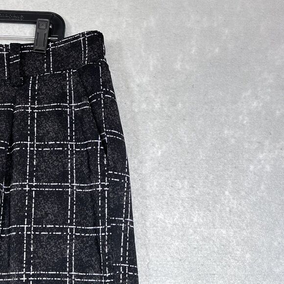 Torrid Pants Womens Size 18 Black White Plaid Flat Wide Crepe Ink Dot Pockets - Picture 3 of 10